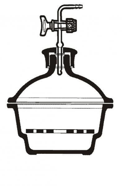 Desiccators with plastic knob and stopcock