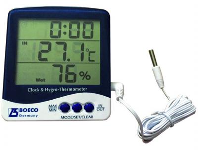 Hygrometer thermometer clock sales
